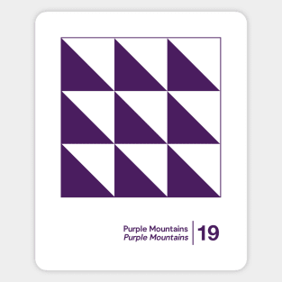 Purple Mountains / Minimal Graphic Design Tribute Magnet